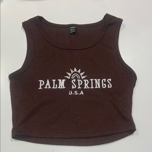SHEIN Brown Palm Springs Tank Top